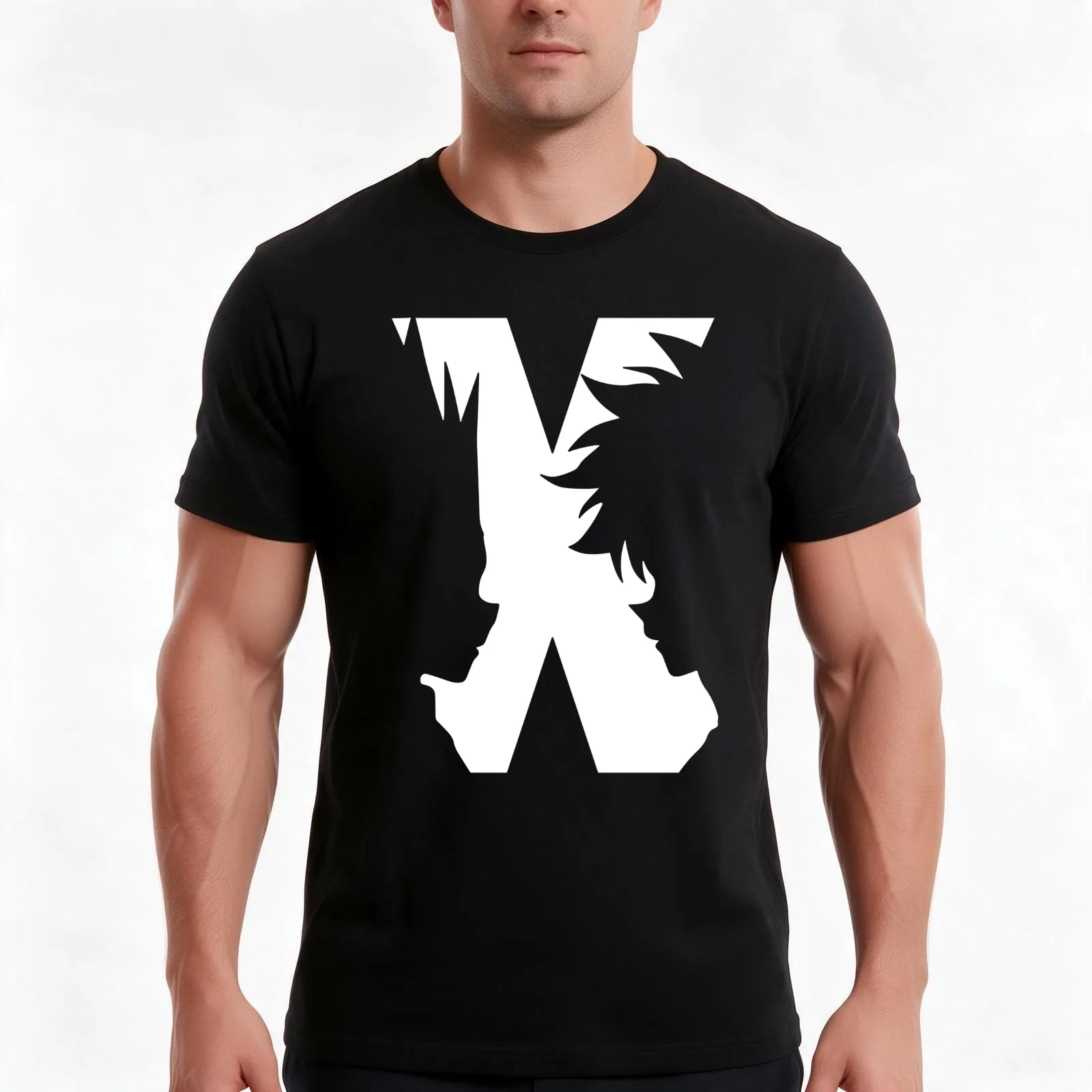 X LOGO FACE Classic T-Shirt, Summer Casual Cotton Tee, Oversized Streetwear Tops, Vintage Graphic Print, Loose Fit Short Sleeve