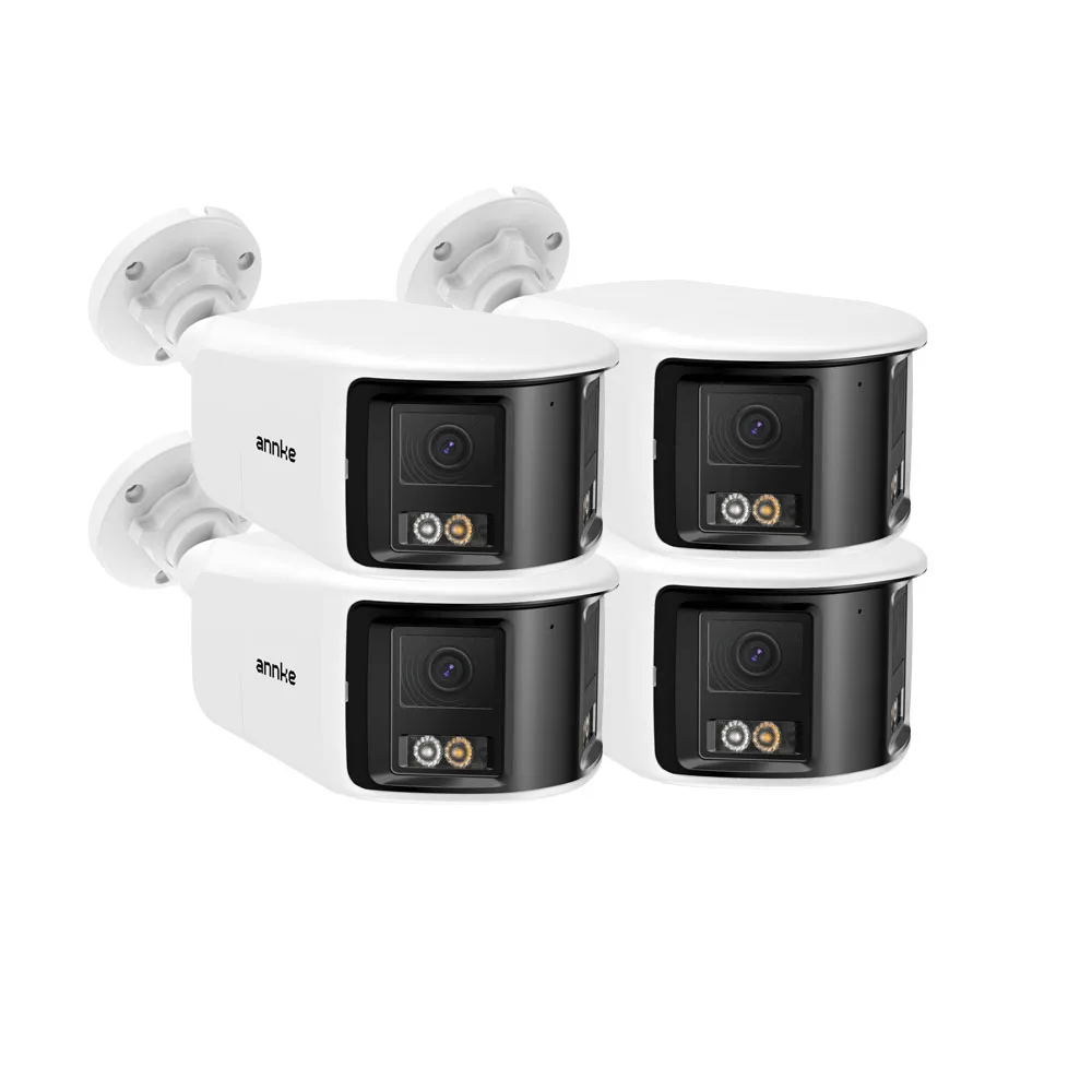 ANNKE 4K 8MP POE Bewakingscamera Dual Lens outdoor poe camera 1/2/4PCS Kleur Nachtzicht CCTV Video Security Camera Voor NVR