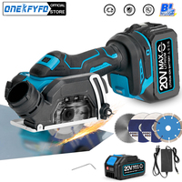 ONEKFYFD  Brushless Electric Circular Saw Cordless 3inch Mini Rechargeable Cut Off Grinder Tool Handheld for Makita 18V Battery