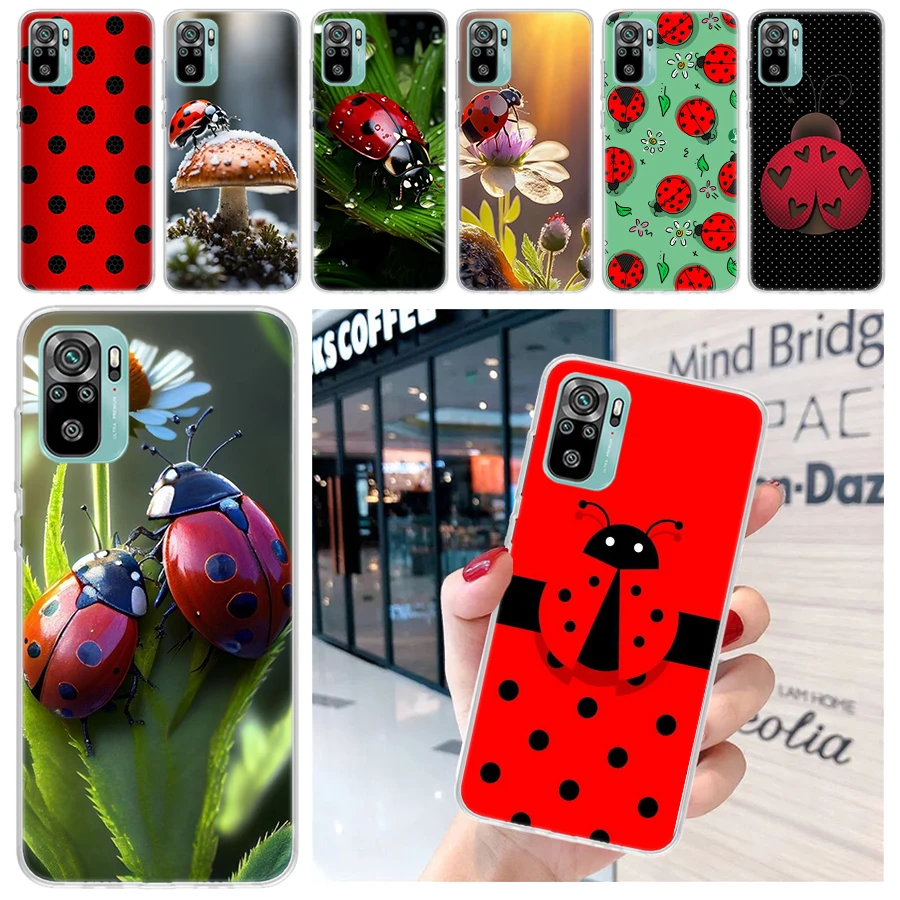 Insect Seven-Star ladybug Soft Phone Case for Xiaomi Redmi 12 12C 9 9A 9C 9T 10 10A 10C 8 8A 7 7A 6 6A K20 Pro K40 Cover Coque