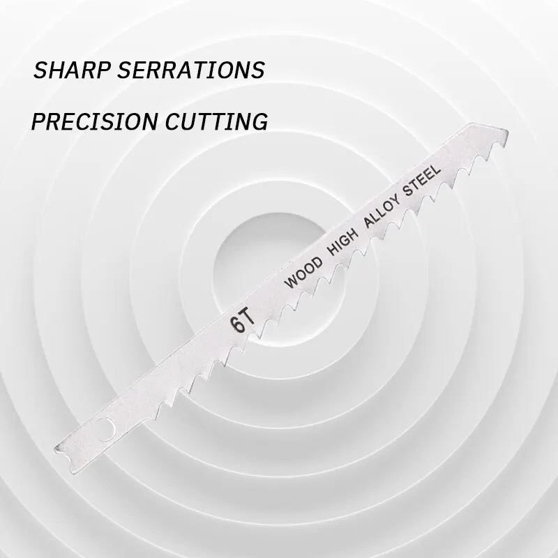 ใบเลื่อยโค้งงานไม้ฟันเลื่อยคมทนทานต่อการสึกหรอหลายข้อกําหนดใบเลื่อยตัดเร็ว 7 ชิ้น
