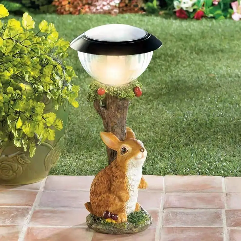 Cat Dog Rabbit Creativity Solar Lamp Statue Window Animal Light Decoration Cat Climbing Decor Garden Home Room S0E5