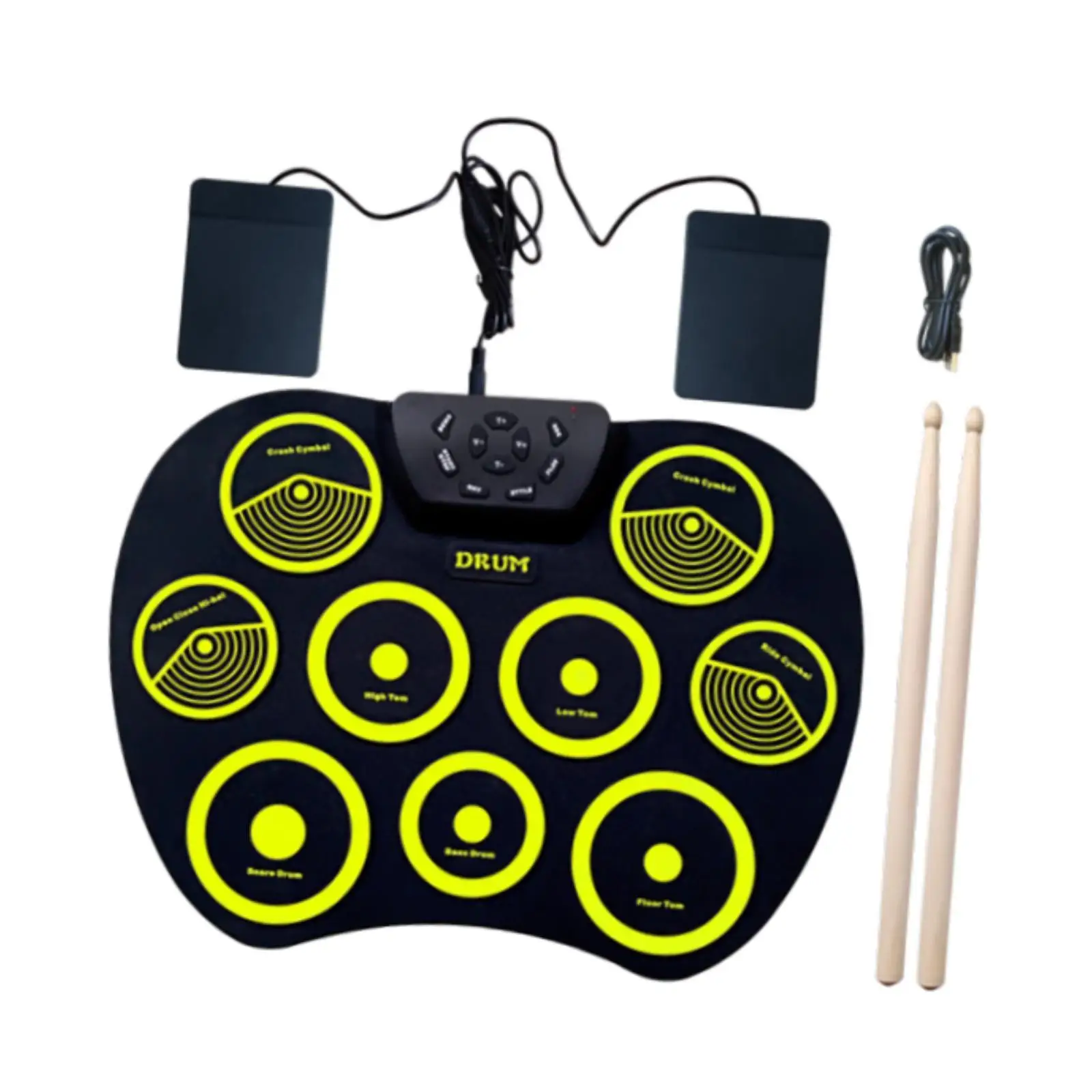 Electronic Drum Set Electric Drum Pad Sensitivity Birthday Gift Lightweight 9