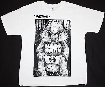 

The Prodigy Fat Lip New White Retro, Vintage Graphic Unisex summer T-shirt Cotton fashion couple clothes