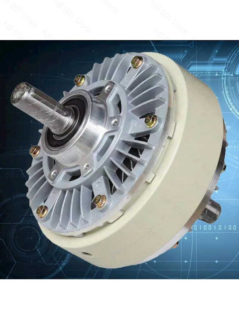 Single axis magnetic powder brake double shaft clutch hollow inlet tension control powder brake dynamometer load high