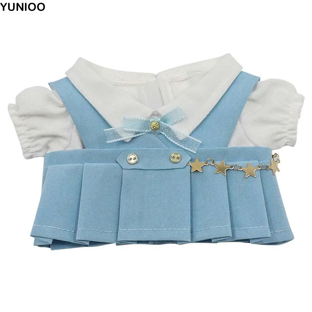 

T-shirt 20cm Doll Clothes Dress Up Stuffed Dolls Cotton Dolls Outfit Mini Clothes Academy Uniform Doll Uniform Set