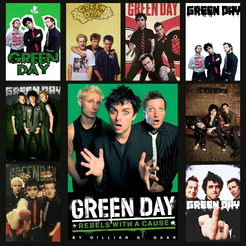 

Green Day Rock Band Poster Self-adhesive Art Waterproof Paper Sticker Coffee House Bar Room Wall Decor
