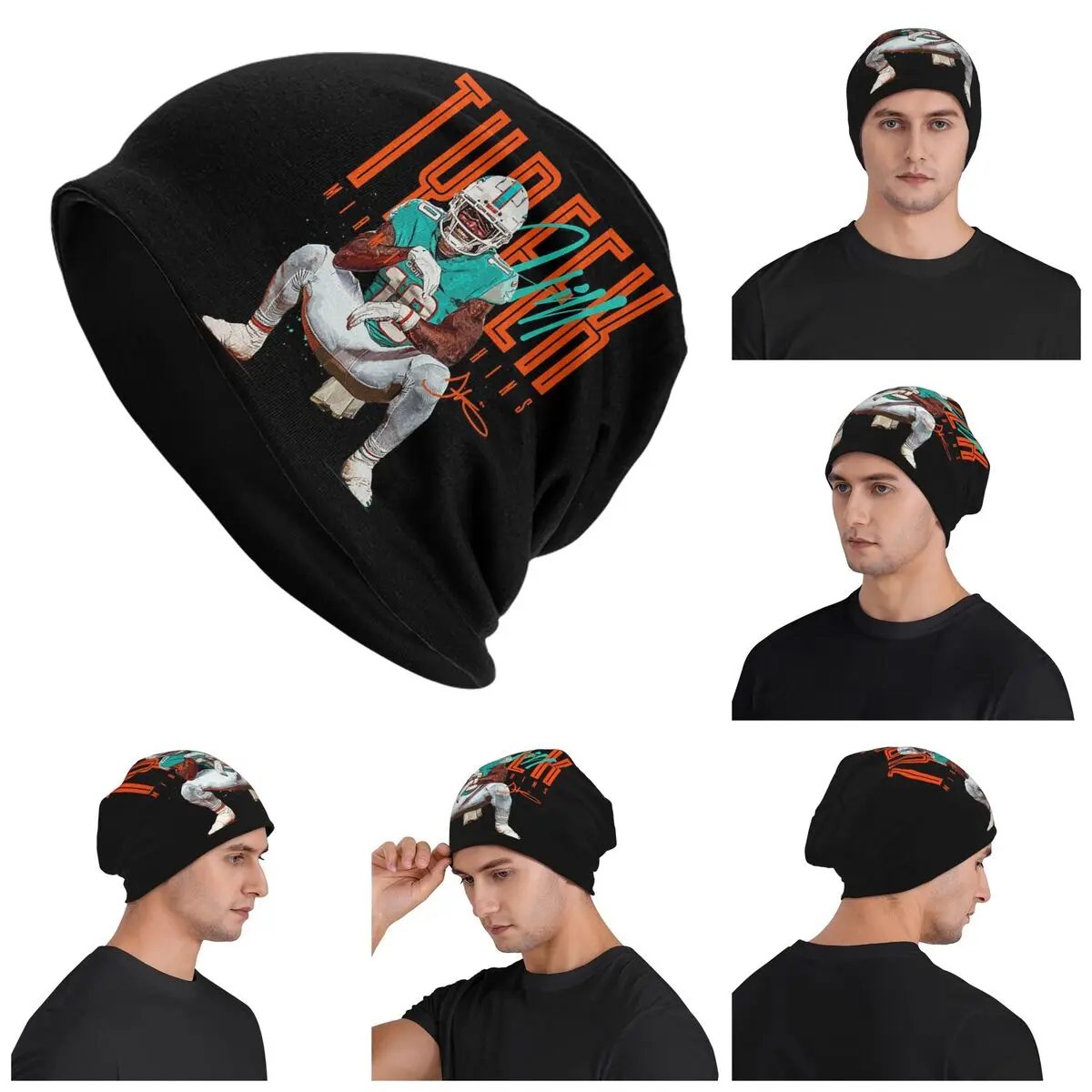 

Tyreek Hill Warm Knitted Cap Hip Hop Bonnet Hat Autumn Winter Outdoor Beanies Hats for Men Women Adult