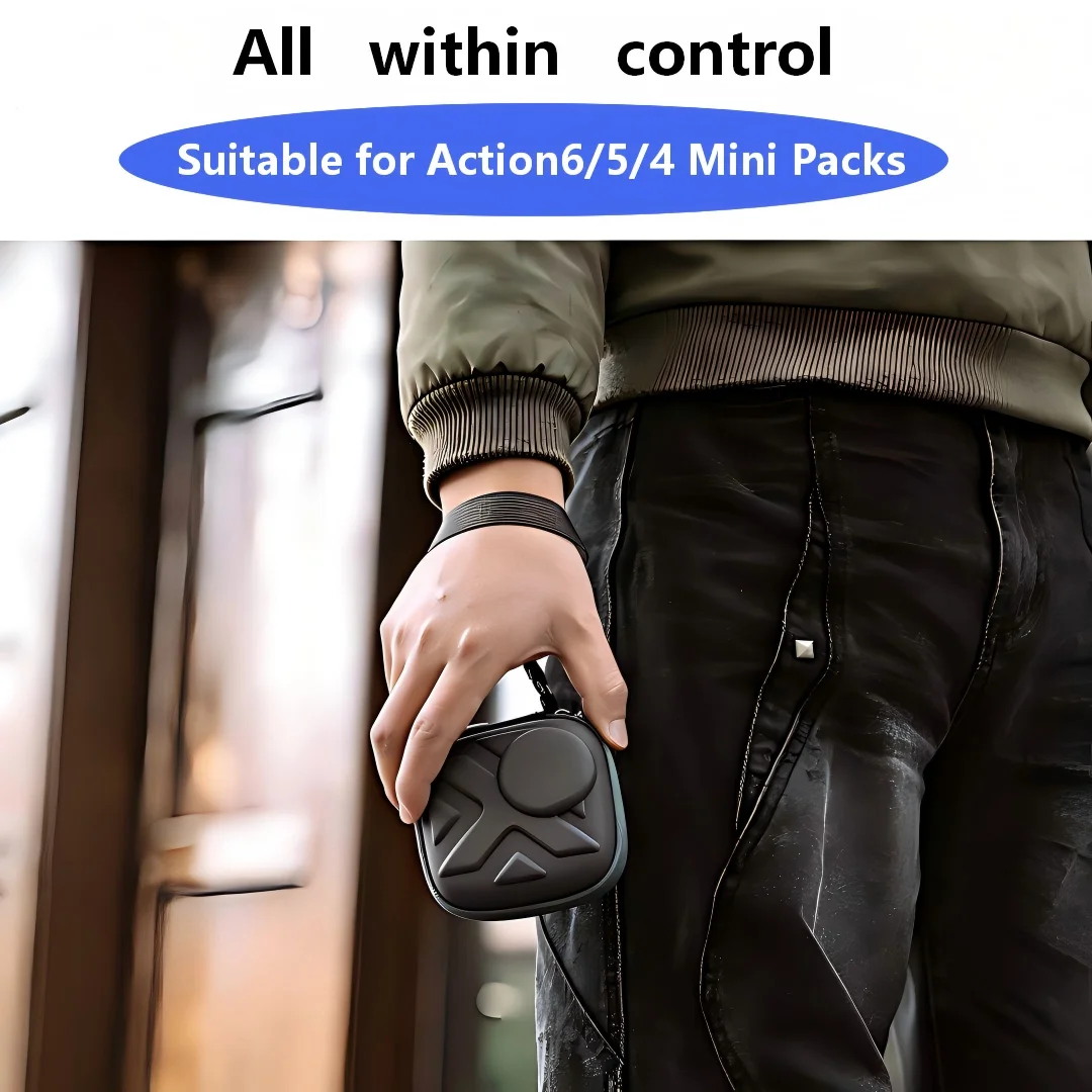 

Portable Storage Bag Waterproof Protective Case Hard Shell Shockproof Soft Lining for DJI Action 6/5Pro/4/3 Sport Accessories