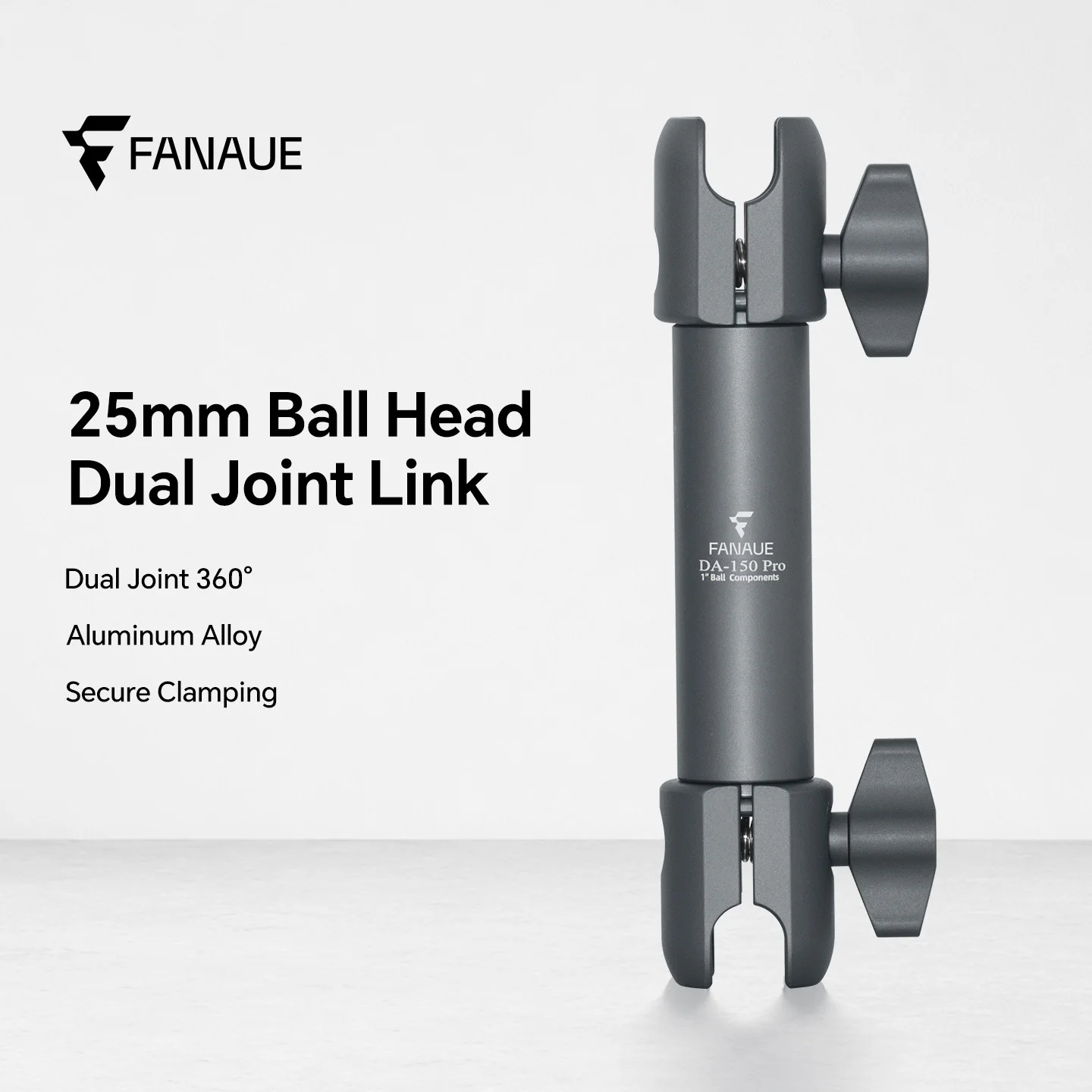 FANAUE Motorrad-Handyhalterung mit Kugelkopf, Zwei-Wege-Drehstange, 15 cm, unterstützt 25-mm-Kugelkopf, kompatibel mit RAM