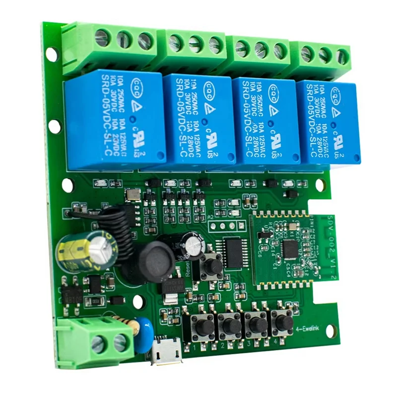 A37T-Smart Switch AC 85-250V Smart Switch 4 Channels Wifi Switch Relay RF Remote Control