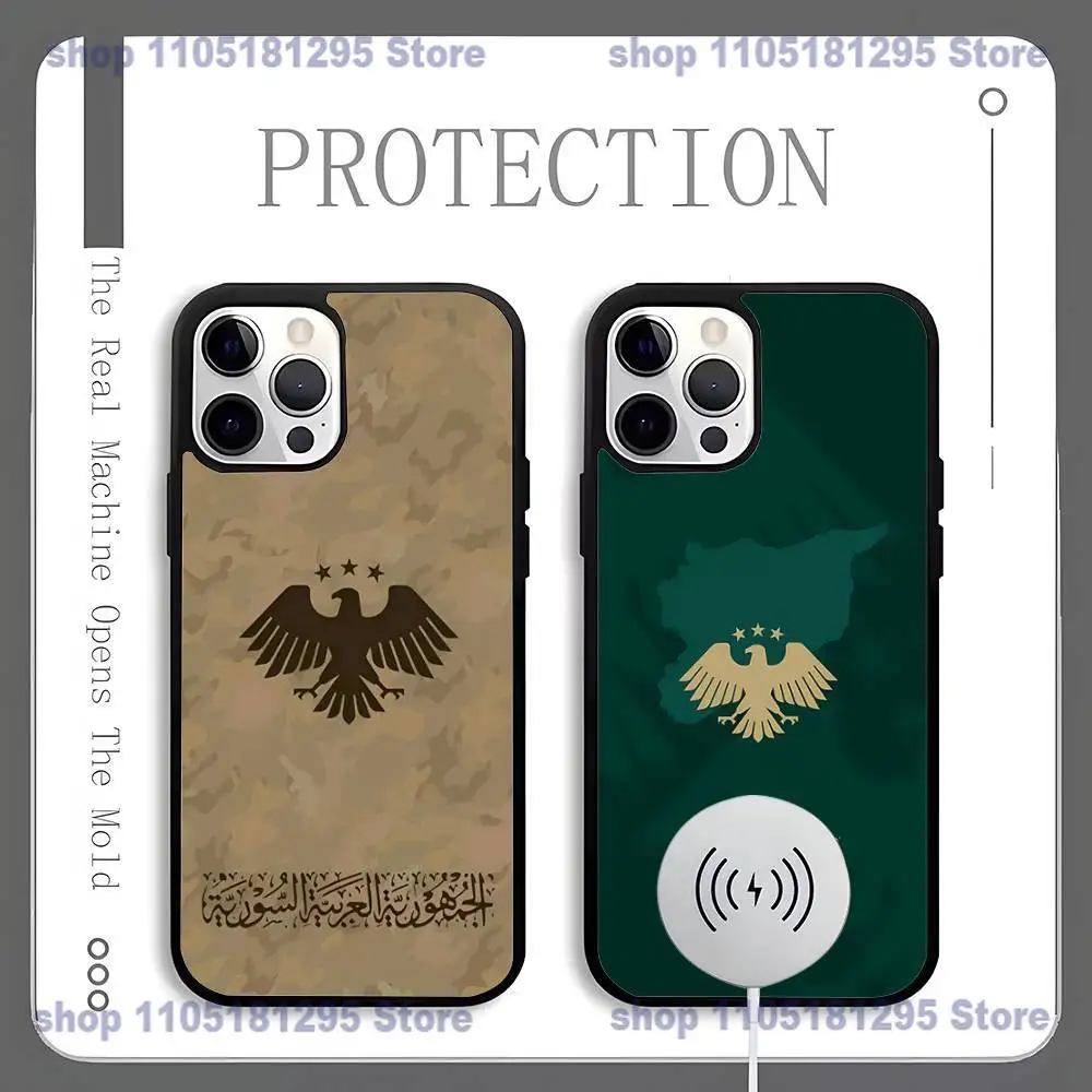 

Phone Case For iPhone 17,16,15,14,13,12,Pro,Max,Plus,Mini,SE4,E Syria Syrian Flag National Emblem LOGO Magsafe Wireless Charging