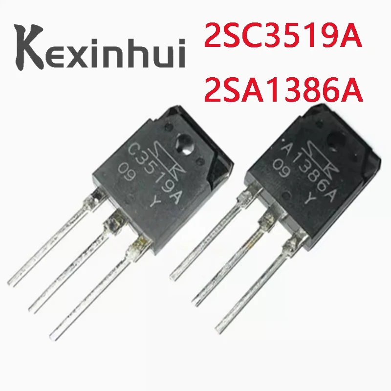 10PCS 5pairs 2SC3519A 2SA1386A TO3P (5PCS C3519 + 5PCS A1386) TO-3P Transistor authentic IC