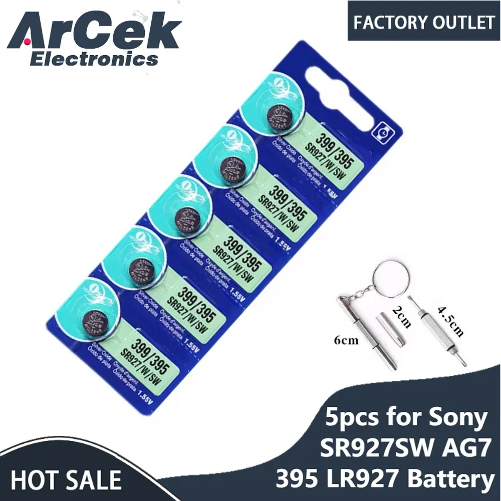 5PCS for Sony SR927SW AG7 395 LR927 395AL 926F 337 SR920SW SR920 Lithium Batteries Button Battery for Watch Toys