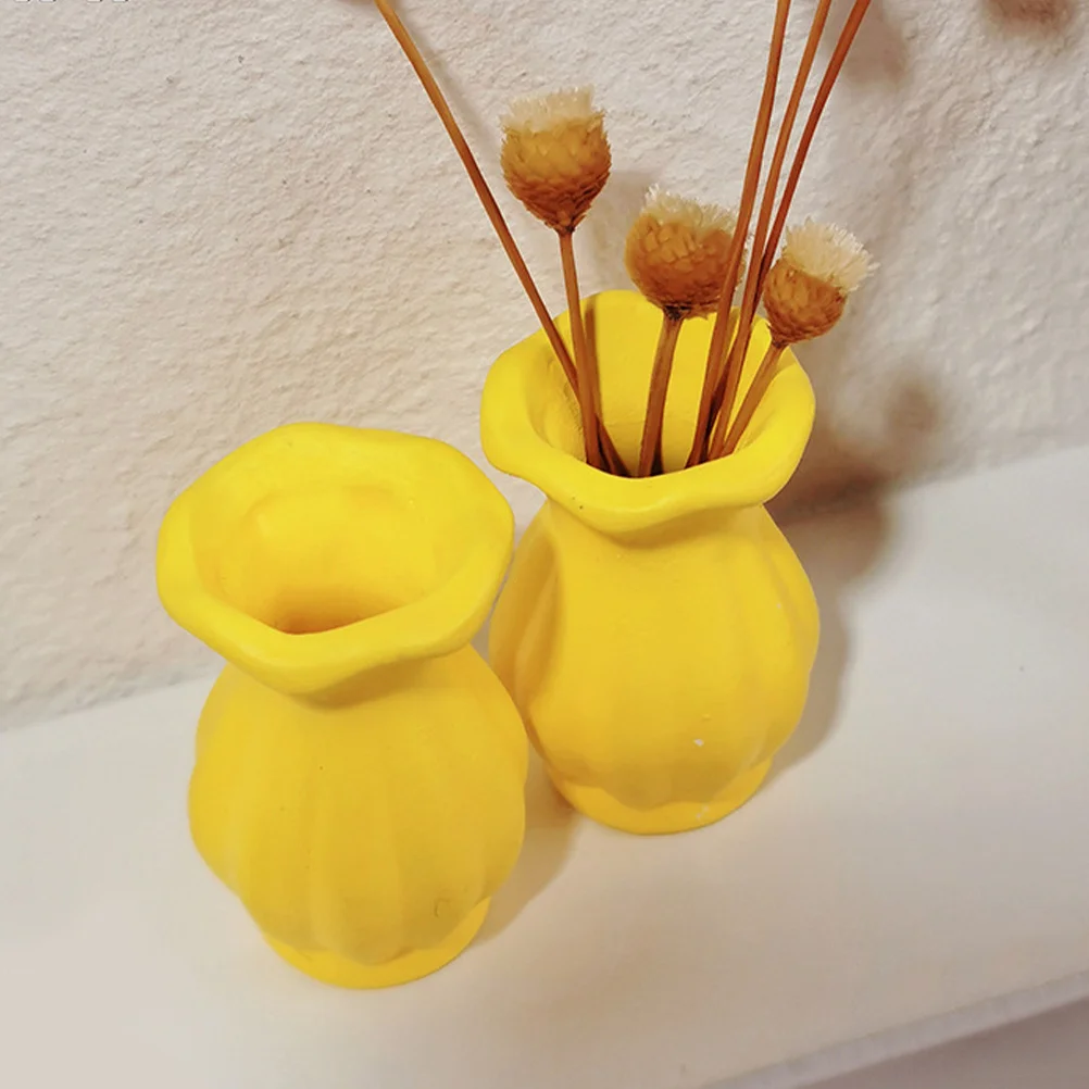 Mini House Ceramic Vase Decoration Miniature Flowerpot Desktop Ornament Charming Home Decor Photography Prop House Vase