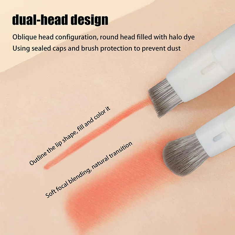 1PC Double Head Rotating Four In One Eyeshadow Brush Complete Eyeliner/Blending/Brow Brush Tools Portable Travel Eye Makeup Soft