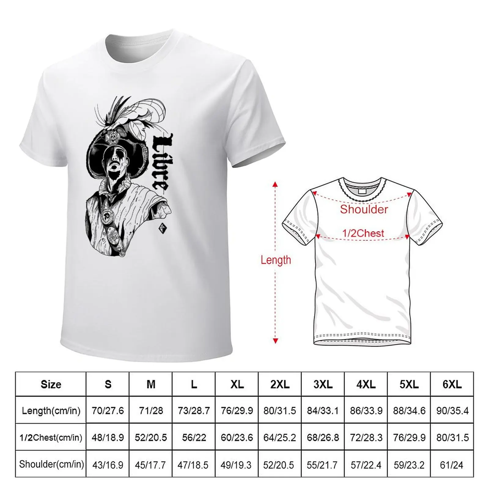 Pirate Admiral Willkins de Bavigne T-Shirt anime summer clothes tops mens tall t shirts