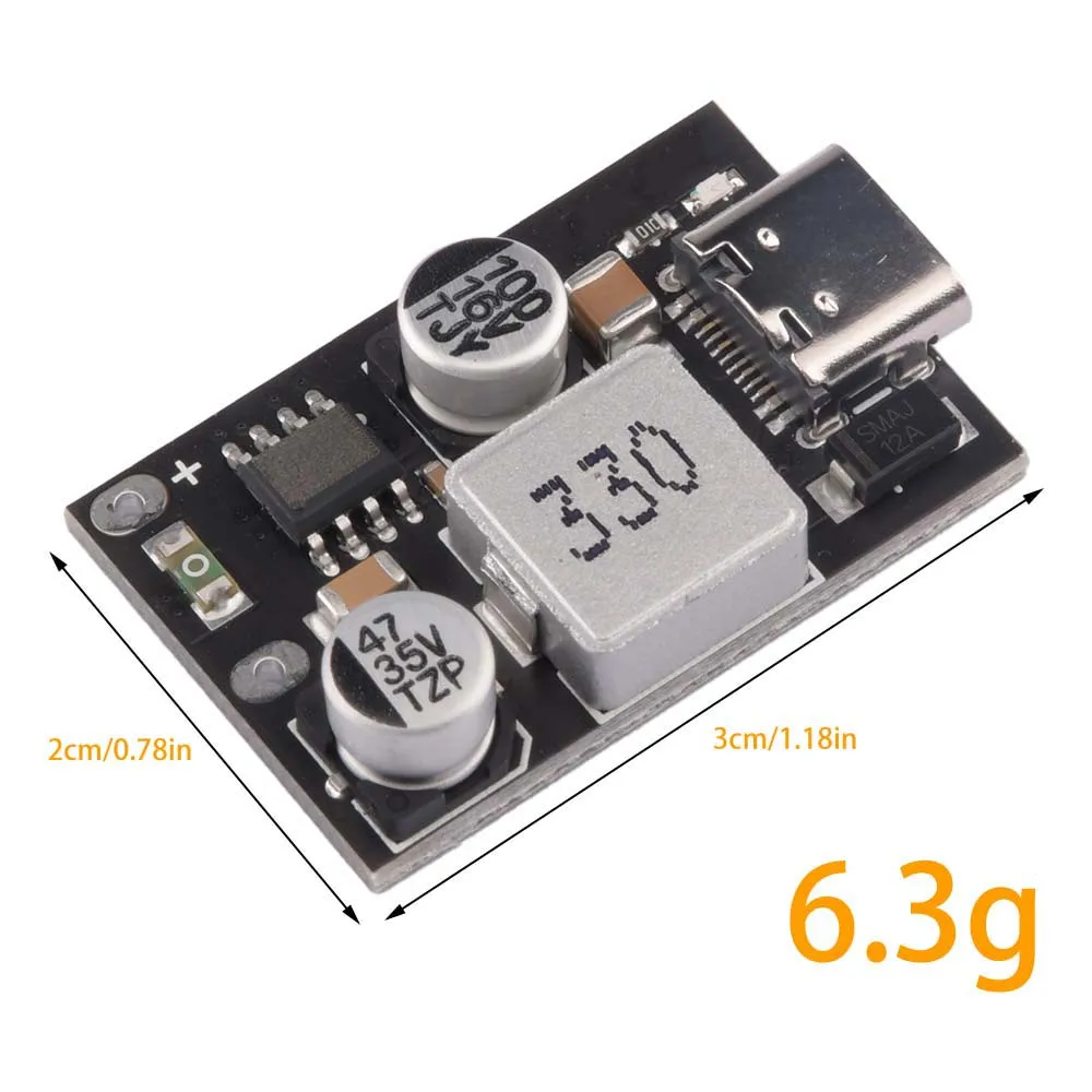 20W Fast Charge Module USB Type-C QC3.0 QC2.0 Lithium Battery Fast Charging Board DC-DC Buck Converter Charging Step Down Module