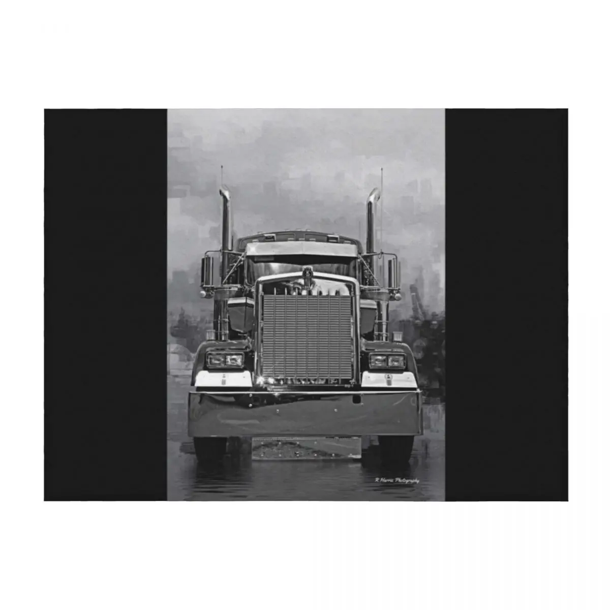 

Kenworth Front View B&W Throw Blanket anime christmas gifts Personalized Gift Decoratives Blankets