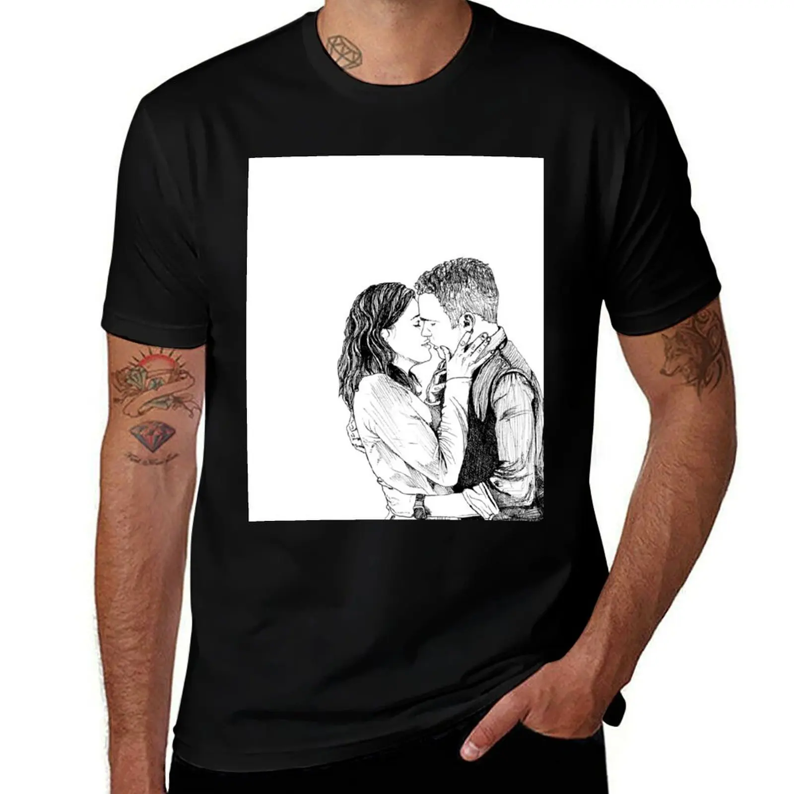 

FitzSimmons Kiss T-Shirt man t shirts cotton t shirts for man graphic vintage graphic t shirts for man T-Shirt