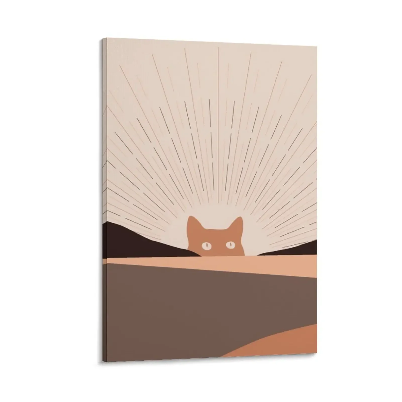 

Cat Landscape 124 Canvas Painting aesthetic room decor living room decoration Paintings on canvas for living room