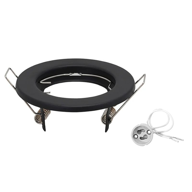 

ABUP-12Pcs Рамка светильника вниз Встраиваемые светодиодные потолочные светильники Downlight GU10 MR16 Потолочные точечные светильники Светильник черный