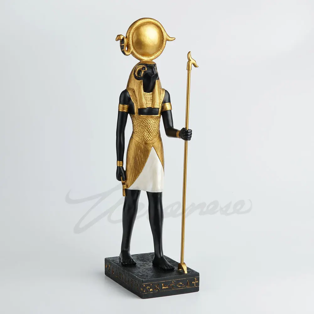 Ancient Egyptian God Horus Resin Figurine Statue Falcon Head Deity Home Office Decor Sculpture Egypt Culture Collectible Gift