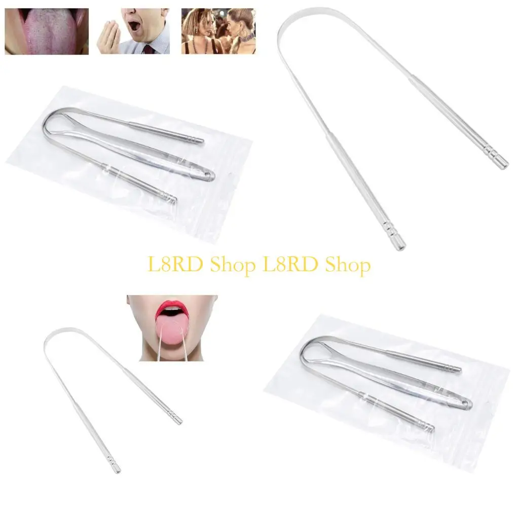 

L8RD Очистки языка из нержавеющей стали Практические BPA Бесплатные скребки для скребков здоровый инструмент ухода за полостью