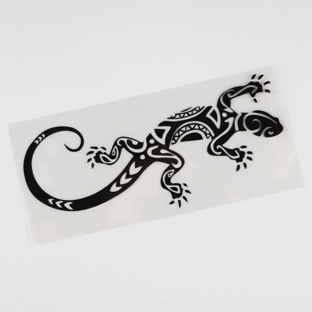 YJZT  Funny Reptile Lizard Decor Car Stickers Vinyl Bumper Car Window Black/Silver