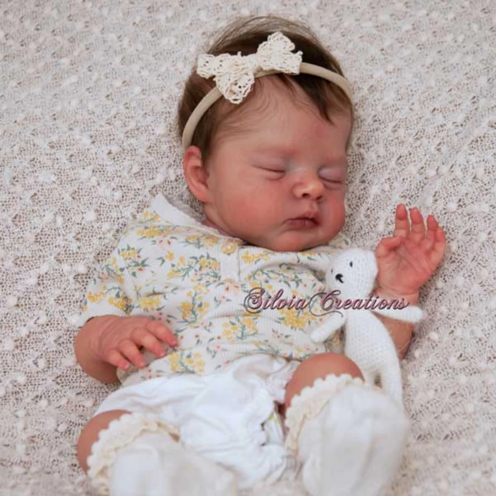 20 Inches Blank Vinyl Reborn Doll Kit Irys Sleeping Newborn Doll Molds Unpainted Doll Parts With Cloth Body