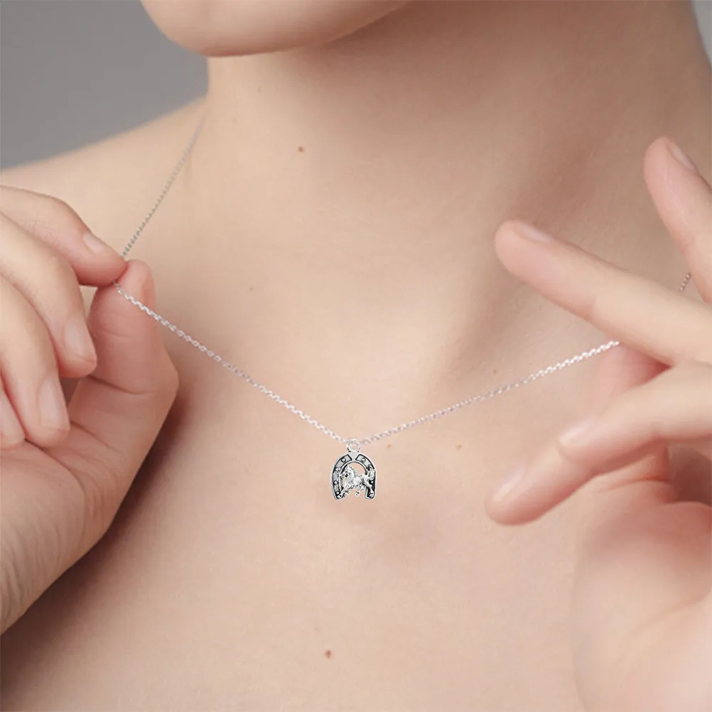 

20Pcs Western Cowboy Alloy Charms for DIY Jewelry Making Silver Horseshoe Horse Keychain Bracelet Necklace Accessories