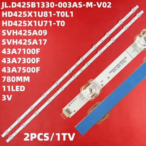 LED Backlight Strip 11LED For 43U5069 43AE7000F 43A7100F 43A7300F 43A7500F 43A7100FTUK 43AE7000FTUK H43A7300FTUK