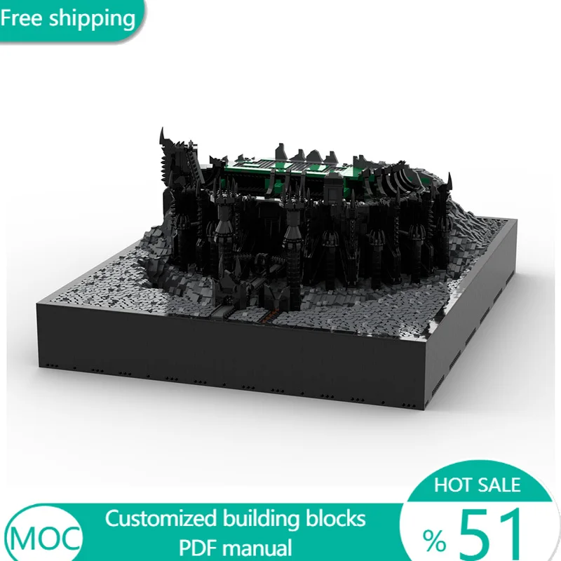 10976 pièces Star Battle Dark Fortress MOC, modèle de blocs de construction modulaires personnalisables, design créatif, populaire, DIY, jouet de vacances pour garçons, cadeaux