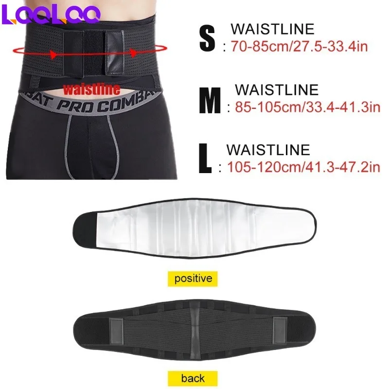 1Pcs Waist Trimmer Belt for Women and Men ,Waist Trainer Sauna Belt Tummy Toner Low Back and Lumbar Back Brace Support