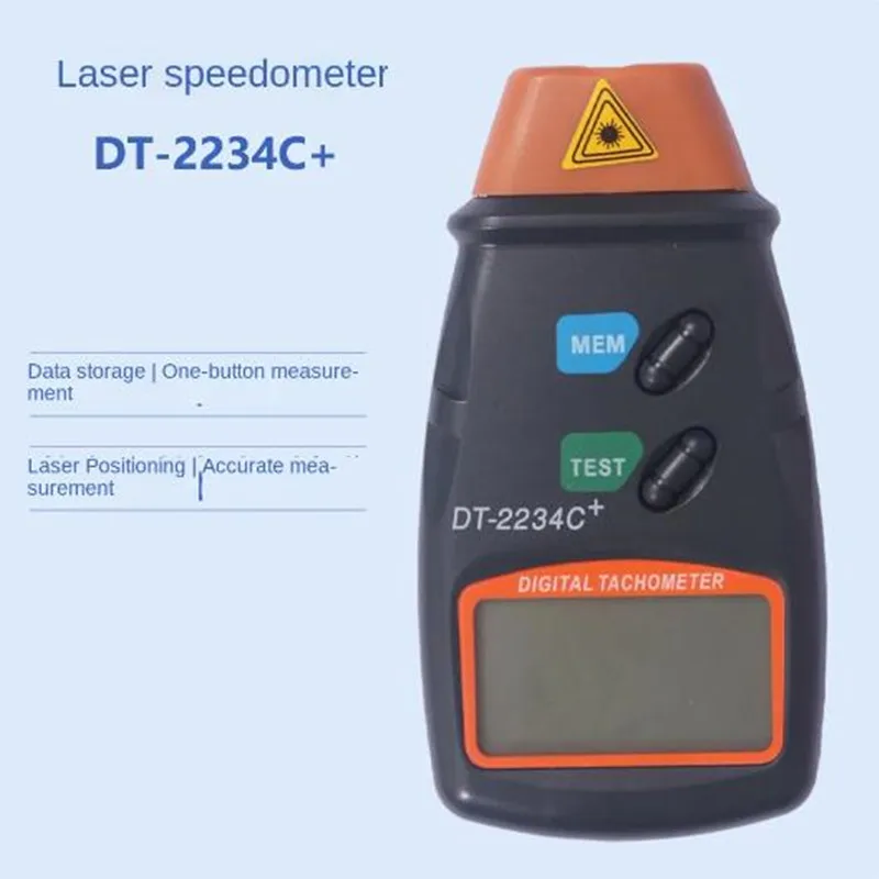 

DT2234C+ Digital Laser Tachometer Counter RPM Meter Non-contact Tachometer Rev Counter for Testing Motor Wheel Rotation Speed