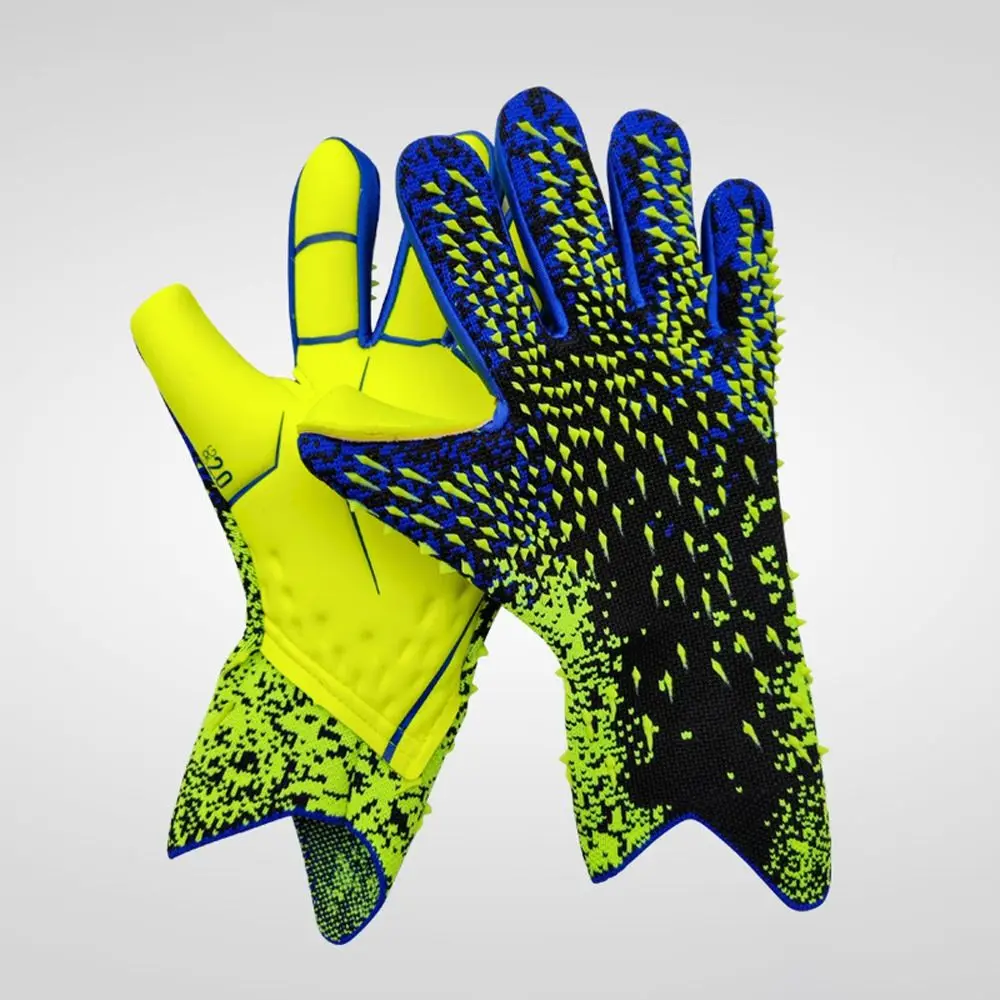 

1 Pair Anti-Slip Kids Goalie Gloves Finger Protection Rubber Goalkeeper Gloves Double Layer Wrist Soft Children/Adult
