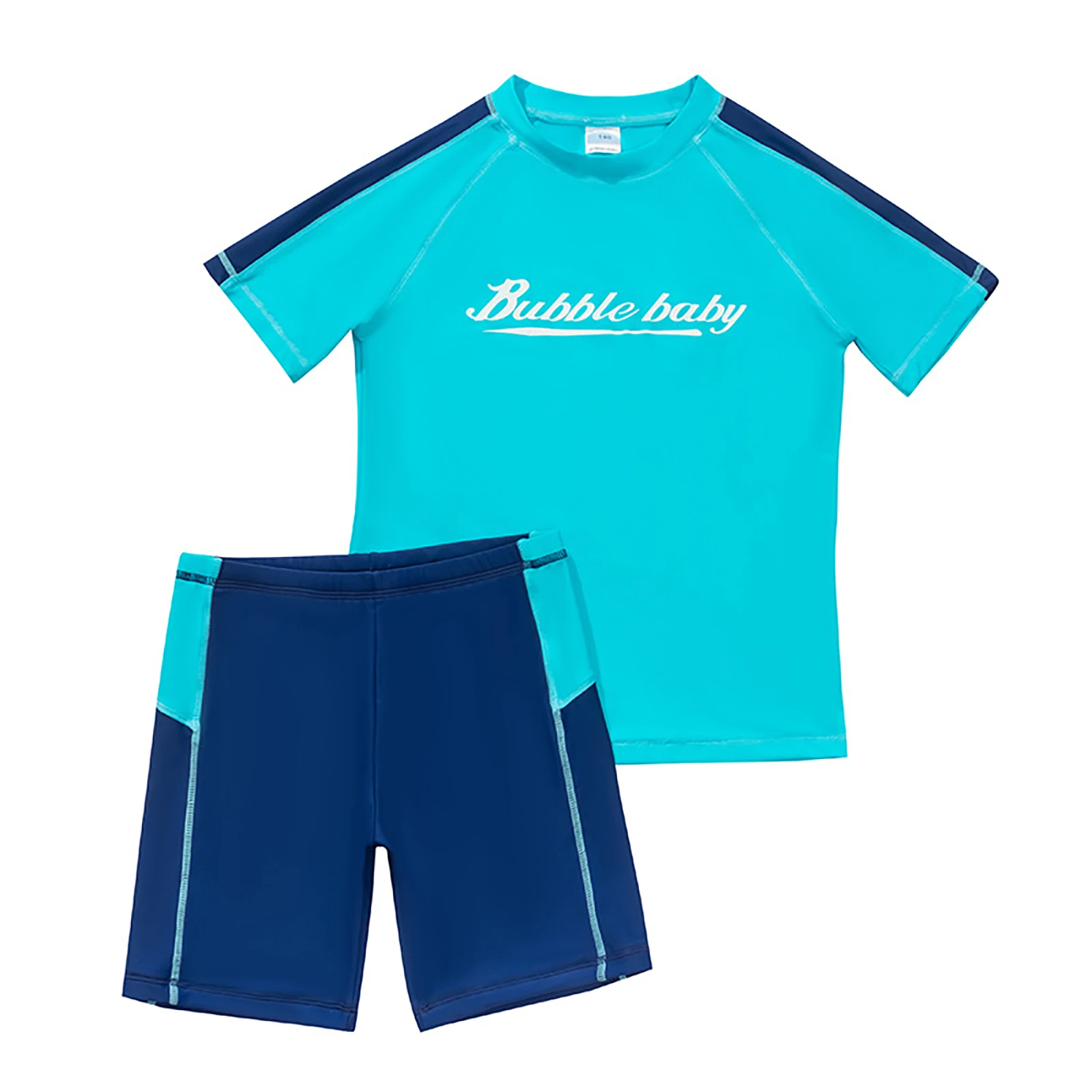 

Kids Two Piece Rash Guard Swimsuit Short Sleeve Top with Shorts Girls Boys Bathing Suit Pool Beach Surfing Swimwear Sportswear