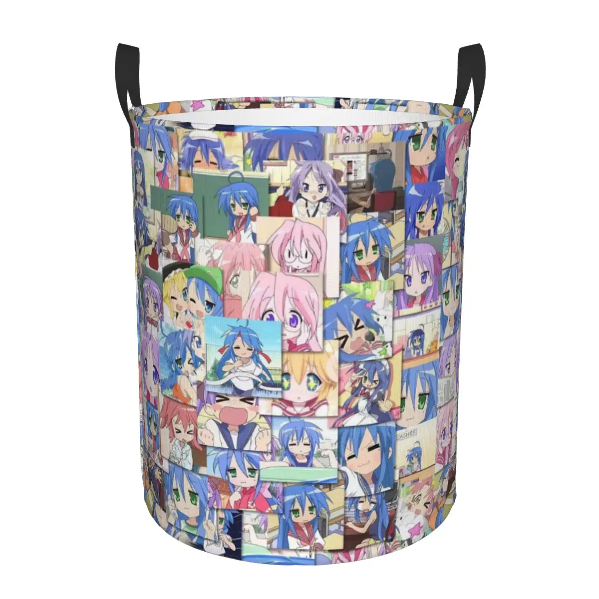 

Японская корзина для белья Lucky Stars Kawaii, большая корзина для хранения одежды, органайзер для игрушек в стиле аниме для мальчиков и девочек