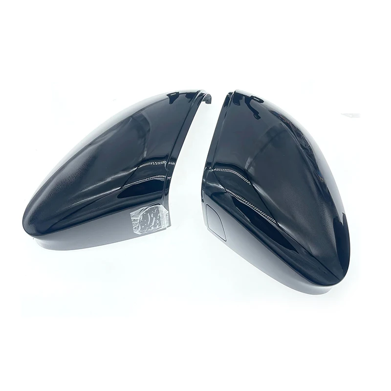 

5H0857537 5H0857538 Black Pair Mirror Cover Rear View Side Mirror Cap Lane Change Side Blind Spot Assist For Golf 8 MK8