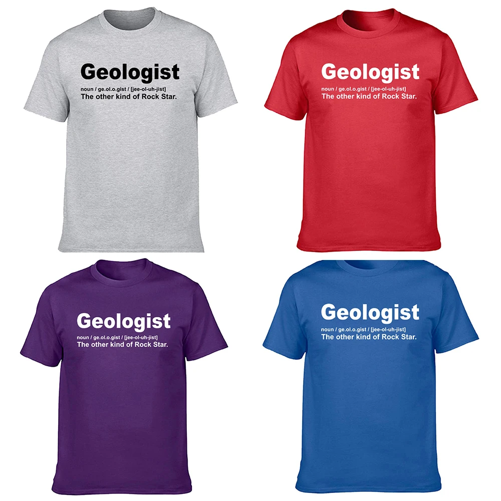 Geologist Definition Funny Geology Gifts T Shirts Graphic Cotton Streetwear Short Sleeve Harajuku  T-shirt Mens