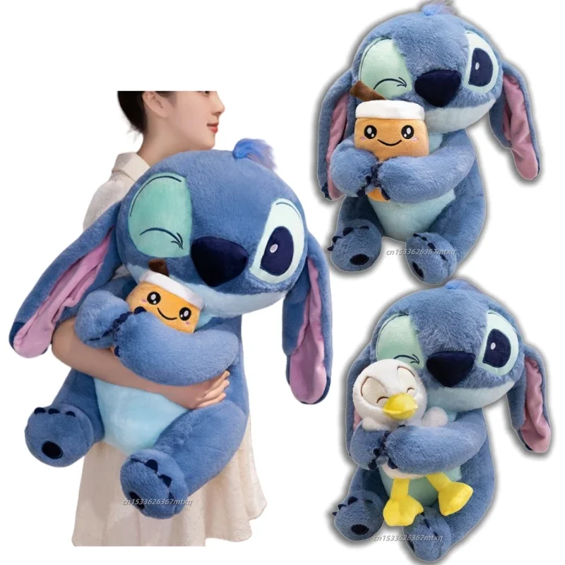 60cm tamanho grande ponto brinquedo de pelúcia pelúcia anime lilo ponto abraço pato plushies ponto segurar bolha chá boneca travesseiro decoração para casa presentes