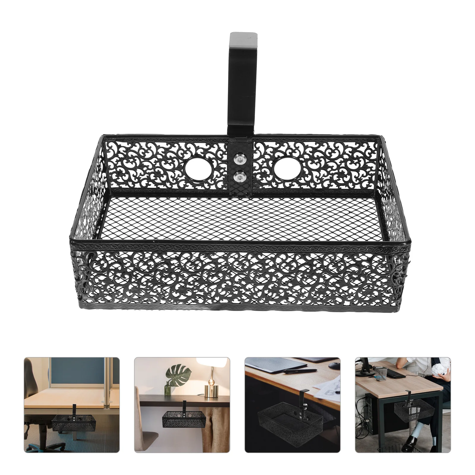

Table Storage Basket Desk Organizer Document Holder Under Folder Office