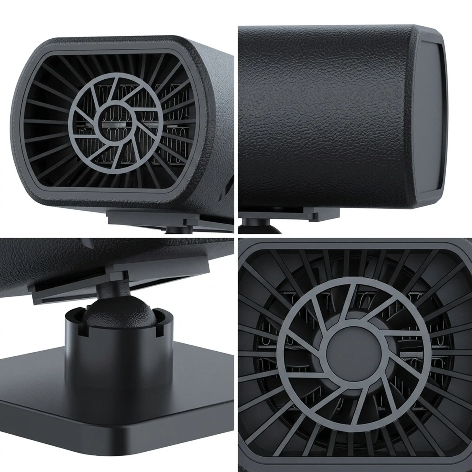 12.3*5.2*7.2cm 220W Car Defogger Heating Fan Base Installation Adjustable Bracket Antioxidant Alloy Heating Wire