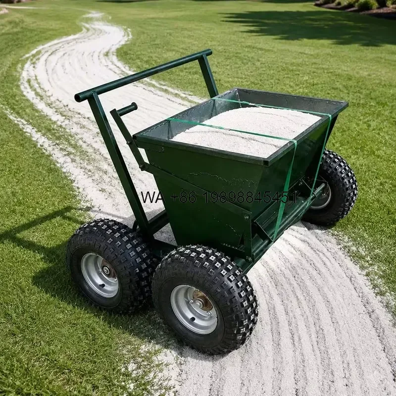 Wmwmnu Manual Lawn Sand Spreader Turf Top Dressing Grass Fertilizer Spreader for Course Lawn Maintenance