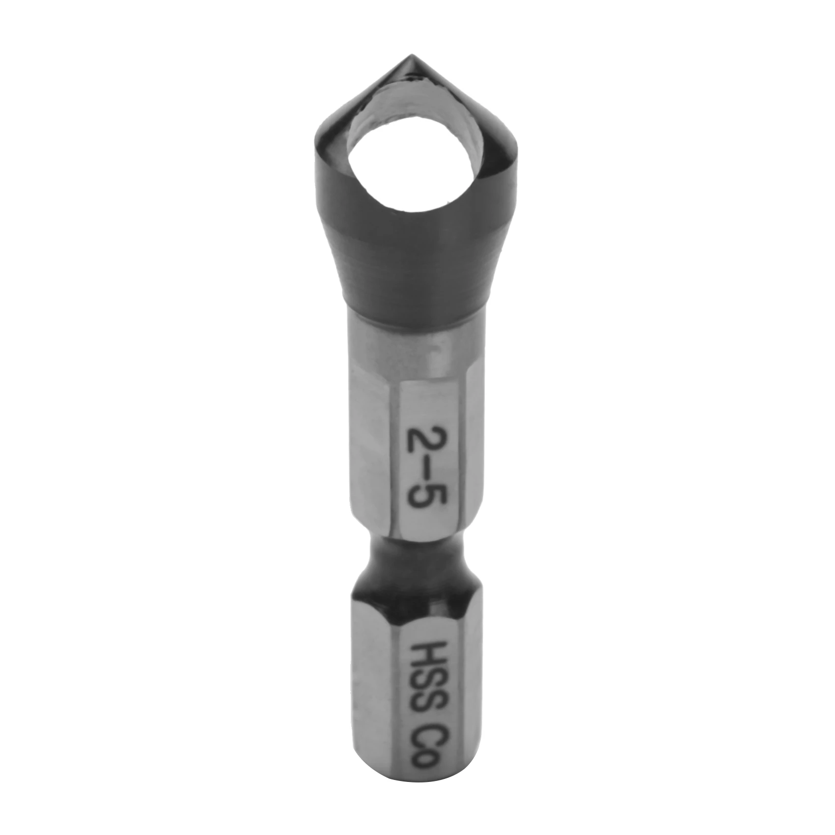 六角シャンク皿穴ドリルビット、コバルトバリ取り面取り機、hrc89錫コーティング、hss-co m35、2-5mm、1 "、4"