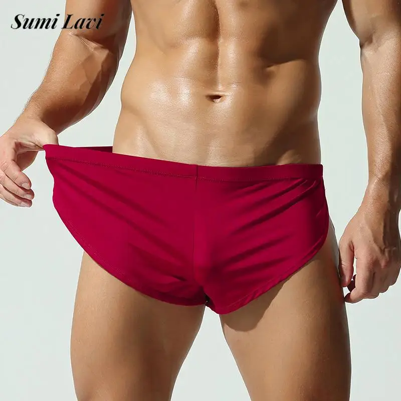 Casual Men's Pajama Shorts Summer Sleepwear Stretch Slim Fit Side Split Design Shorts For Mens Spring Solid Color Shorts