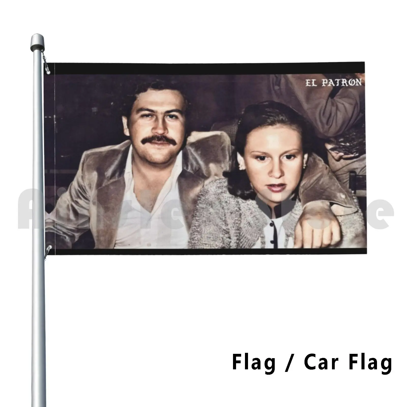 El Patron Pablo Escobar Cartel Fan Art & Merch Outdoor Decor Flag Car Flag Pablo Escobar Escobar Pablo Escobar