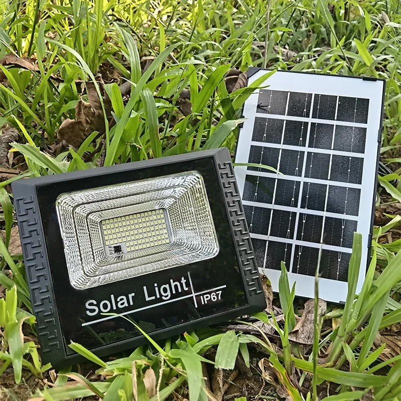 Luzes solares LED ao ar livre para jardim, lâmpada impermeável, holofotes, luz solar, iluminação de emergência, luz de parede, refletor, construção, IP67