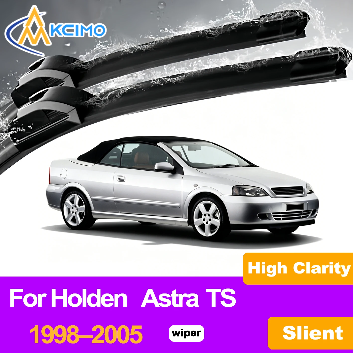 

KCIMO 2PCS Front Windshield Wiper Blades For Holden Astra TS 1998–2005, Silent Glide Streak Free Clear Vision Car Accessories