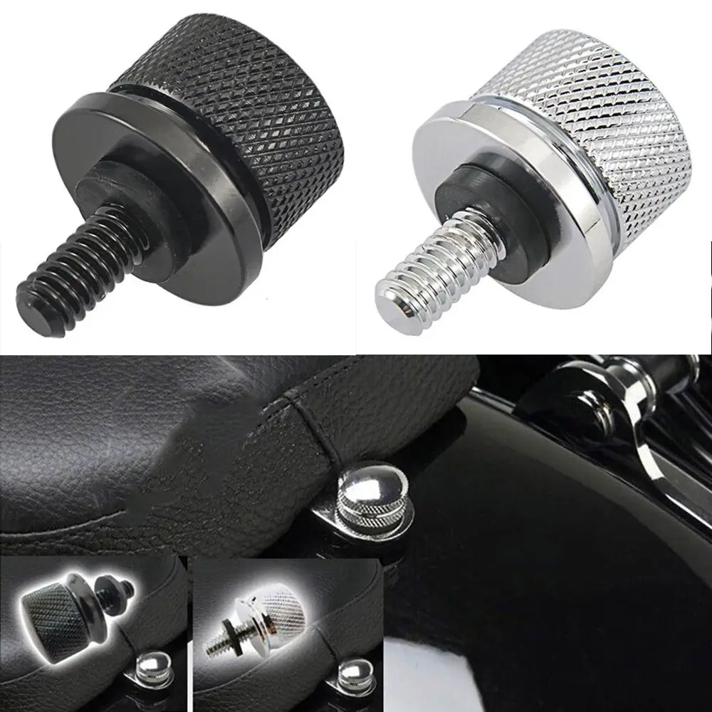 6mm Motorcycle Rear Seat Bolt Fender Bolt Screw Cap Aluminum CNC Black Round Bolt For Harley Sportster Touring Dyna